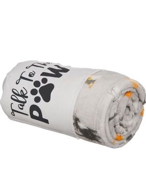 True Living Talk to the Paw Plush Throw, 50 x 60 in~~NEW!